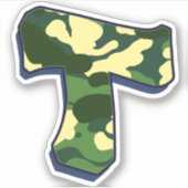 Brief T - Camo Green Sticker (Voorkant)