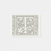 Brief T Middeleeuws Monogram Art Nouveau Post-it® Notes (Voorkant)