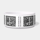 Brief T Middeleeuws Monogram Art Nouveau Voerbakje (Achterkant)