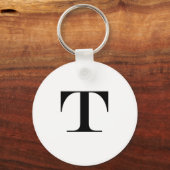 Brief T Monogram Sleutelhanger (Voorkant)