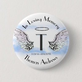 Brief T | Naam toevoegen | Memorial Ronde Button 5,7 Cm