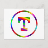 Brief T Rainbow Briefkaart (Voorkant)