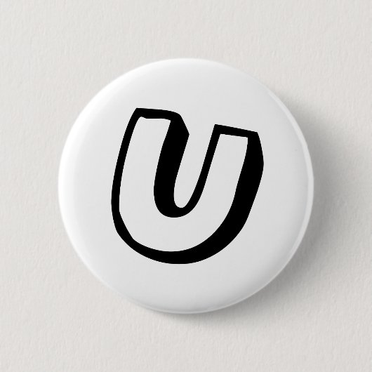 Brief U Ronde Button 5,7 Cm (Voorkant)