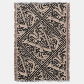 Brief V Middeleeuws Monogram Art Nouveau Deken (Voorkant Verticaal)