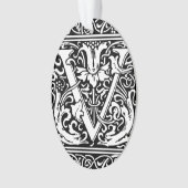 Brief V Middeleeuws Monogram Art Nouveau Ornament (voorkant)