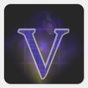 Brief V Vierkante Sticker
