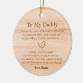 Brief van Bump Daddy om houten te zijn Keramisch Ornament (Links)