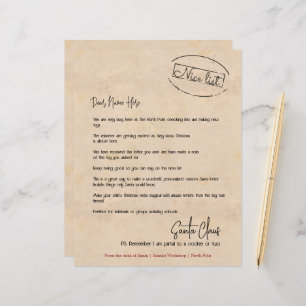 Brief van de bureau van de Santa Personalized