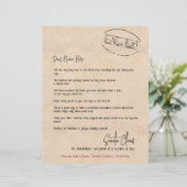 Brief van de bureau van de Santa Personalized (Staand voorkant)