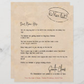 Brief van de bureau van de Santa Personalized (Voorkant / Achterkant)