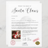 Brief van de Kerstman Gepersonaliseerde Kerst Fun (Voorkant / Achterkant)