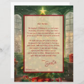  brief van de kerstman met kerstboom (Voorkant / Achterkant)