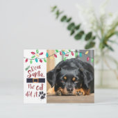 Brief | van de Kerstman van de ongehoorzame Hond Feestdagenkaart (Staand voorkant)