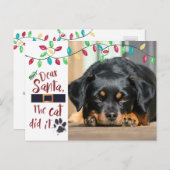 Brief | van de Kerstman van de ongehoorzame Hond Feestdagenkaart (Voorkant / Achterkant)