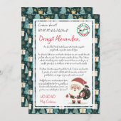 Brief van de Noordpool Uitnodiging (Voorkant / Achterkant)