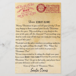Brief van de Santa | Noordpoolbrieven Briefpapier