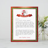 Brief van de Santa van Noordpool (Staand voorkant)