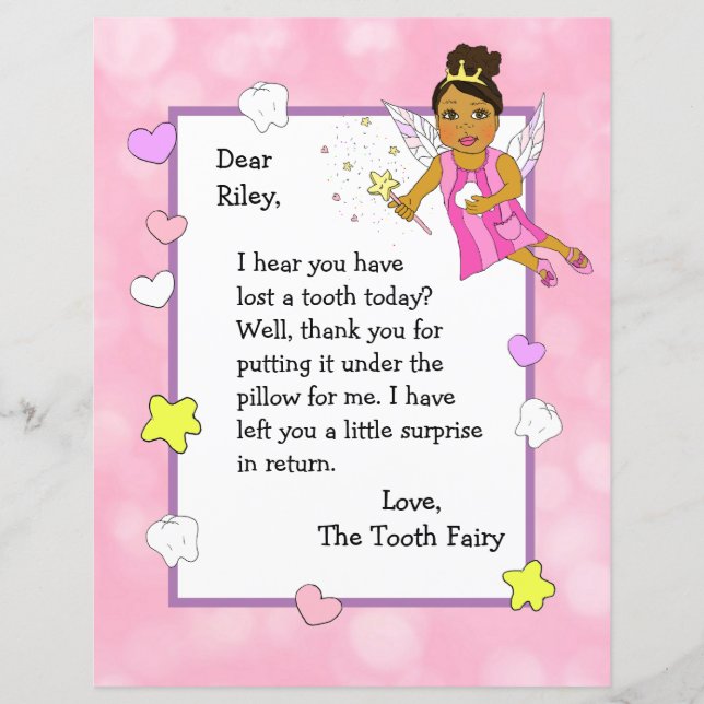Brief van de Tooth Fairy (Voorkant)