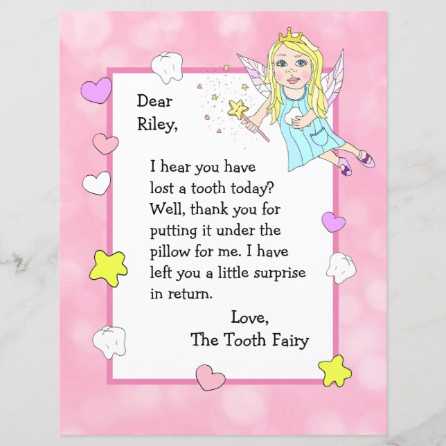 Brief van de Tooth Fairy (Voorkant)