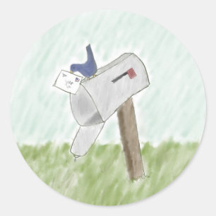 Brief van een Bluebird Stickers