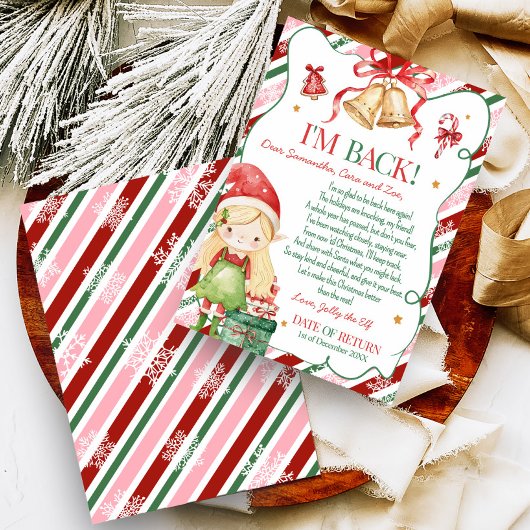 Brief van Elf Kerst Elf Briefkaart