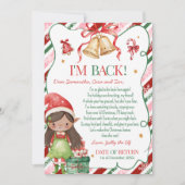 Brief van Elf Kerstmeisje Briefkaart (Voorkant)