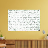 Brief van Franz Schubert Canvas Afdruk (Insitu (Woonkamer))