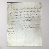 Brief van George Frederick Handel Poster (Voorkant)