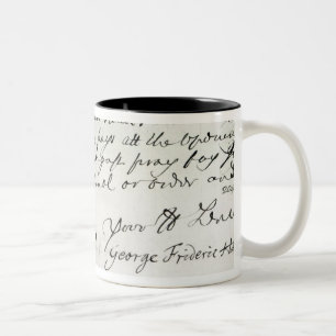 Brief van Handel, juni 1716 Tweekleurige Koffiemok