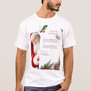 Brief van het bureau van Nicolas Claus Kerstmis T-shirt