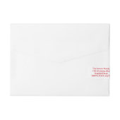 Brief van Kerstmis Adreslabel Wikkel (Achterkant)