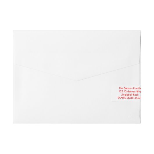 Brief van Kerstmis van de Kerstman Adreslabel Wikkel (Achterkant)