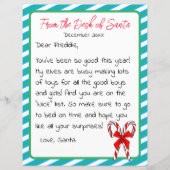 Brief van Kerstmis van het Kind Santa Clause (Voorkant)