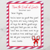 Brief van Kerstmis van het Kind Santa Clause (Voorkant)