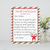 Brief van Kerstmis van het Kind Santa Clause (Staand voorkant)