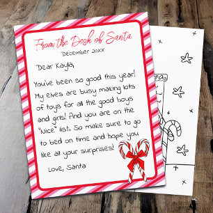 Brief van Kerstmis van het Kind Santa Clause