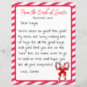 Brief van Kerstmis van het Kind Santa Clause (Voorkant)