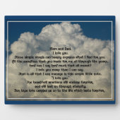 Brief van liefde voor ouders fotoplaat (Voorkant)