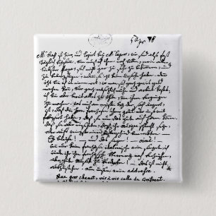 Brief van Mozart aan zijn vader van 5 april Vierkante Button 5,1 Cm