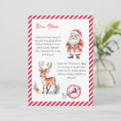 Brief van Nice van Santa Claus North Pole Mail Kaart (Staand voorkant)