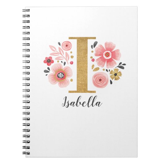 Brief van roze goudbloem I Notitieboek (Voorkant)