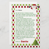 Brief van Santa Briefpapier (Voorkant / Achterkant)