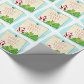 Brief van Santa Claus Notitie Papier Kerstmis (Hoek)