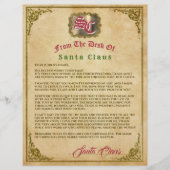 Brief van Santa Custom Kinder kerstbericht (Voorkant)