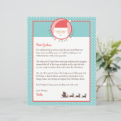 Brief van Santa gepersonaliseerde & kleurplaat (Staand voorkant)