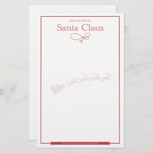 Brief van Santa Nice Blank (Voorkant / Achterkant)