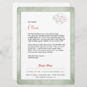 Brief van Santa North Pole Feestdagenkaart (Voorkant / Achterkant)