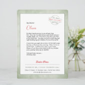 Brief van Santa North Pole Feestdagenkaart (Staand voorkant)