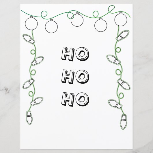 Brief van Santa Paper Sheet (Achterkant)