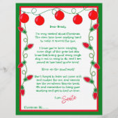 Brief van Santa Paper Sheet (Voorkant)